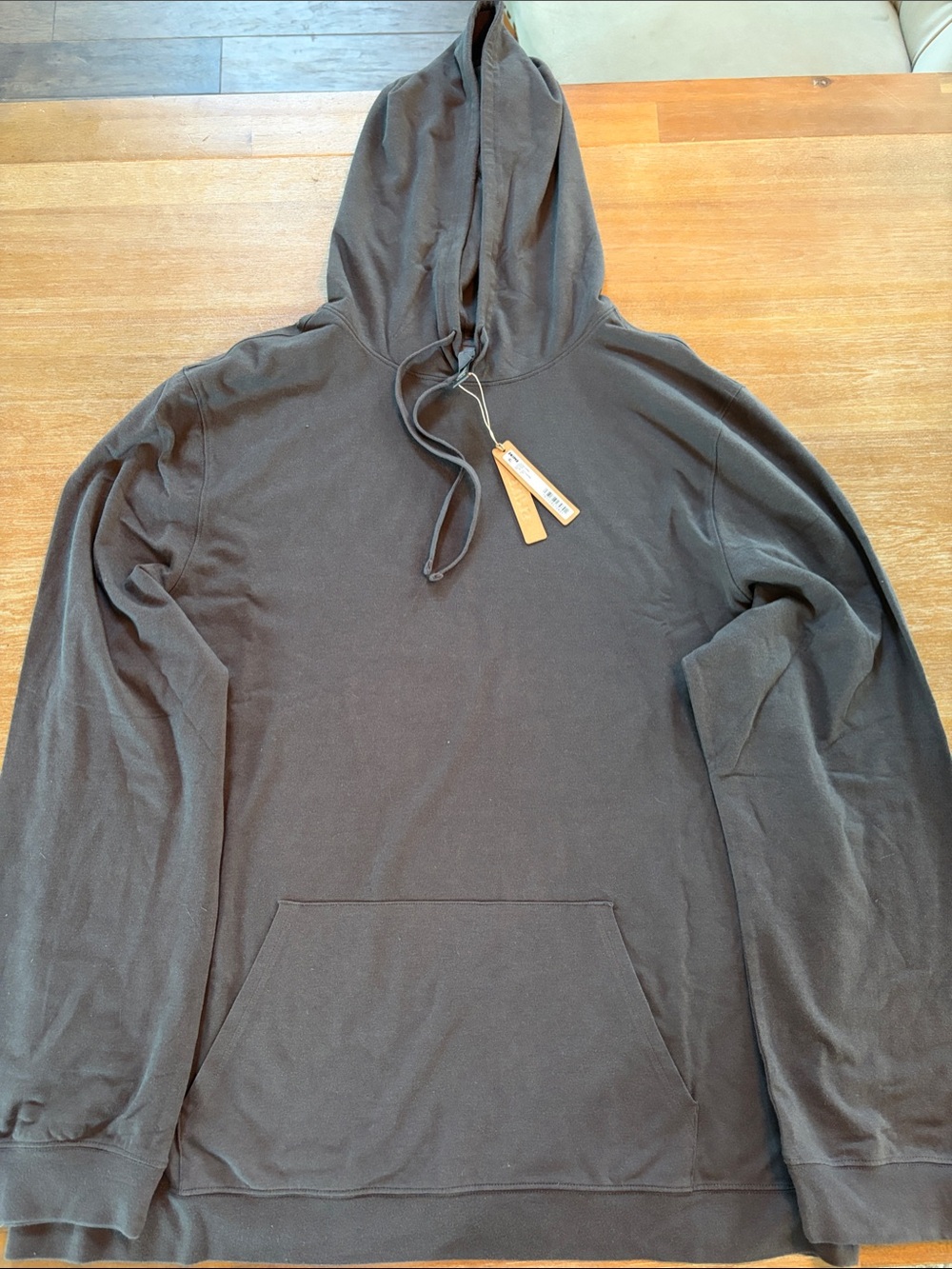 SKIMS Men's Hooded Pullover Lounge Jersey Ash